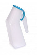 Male Urinal Translucent Reusable Autoclavable with Blue Cap - Spill-Proof Design