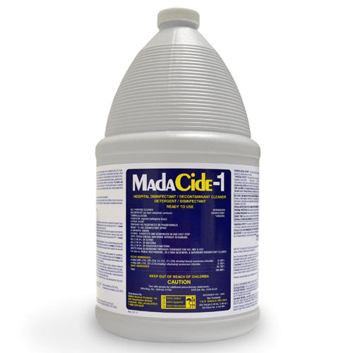MadaCide-1 Gallon Hospital Grade Disinfectant Cleaner - Kills TB, MRSA, VRE, HIV, Flu A, Hepatitis A, B & C