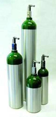 682 Liter Oxygen E Cylinder with Toggle Valve - Portable Respiratory Tank