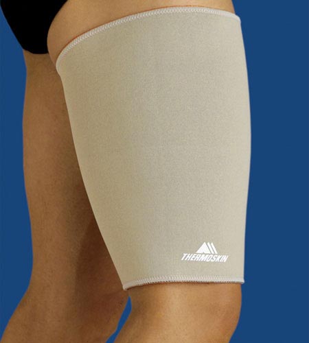 Thermoskin Thigh Support for Hamstring & Quadricep Strain - Beige, Medium