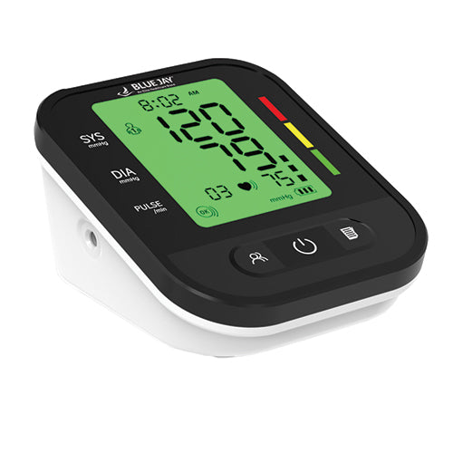 Automatic Blood Pressure Monitor Kit - 2 Cuffs (Standard & Large), 198 Reading Memory & Pulse Indicator