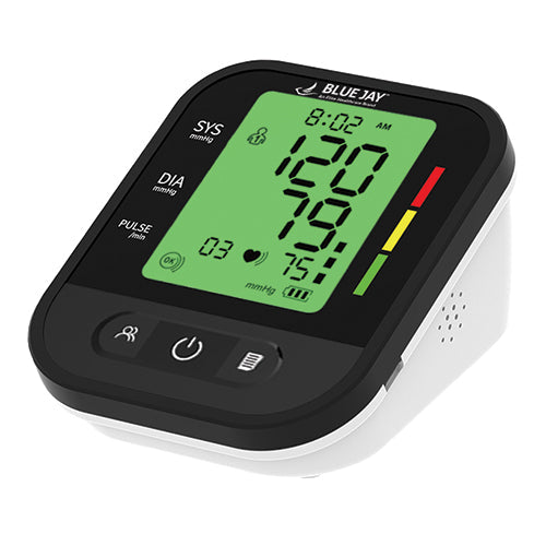 Automatic Blood Pressure Monitor Kit - 2 Cuffs (Standard & Large), 198 Reading Memory & Pulse Indicator
