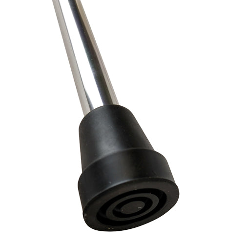 Cane - Soft Foam Offset Handle, Adjustable Height, Blue Jay Silver with Strap