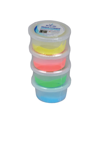 Squeeze 4 Strength 2 oz Hand Therapy Putty - Set of 4 - Hand Exercise for Strength & Rehab