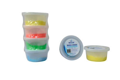 Squeeze 4 Strength 2 oz Hand Therapy Putty - Set of 4 - Hand Exercise for Strength & Rehab