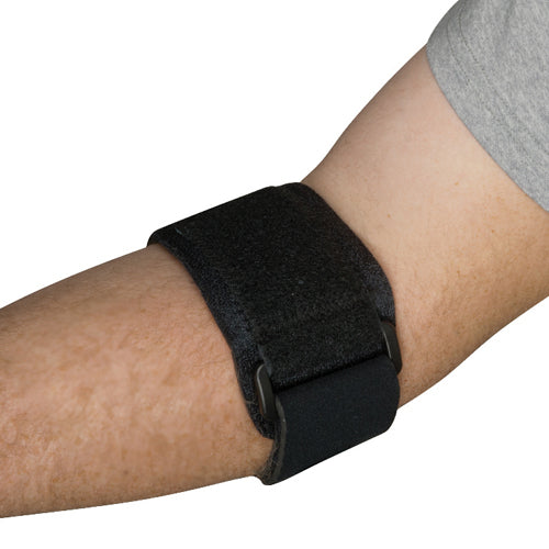 Blue Jay Elbow Strap for Tennis & Golf - Universal Black Support for Forearm Pain Relief