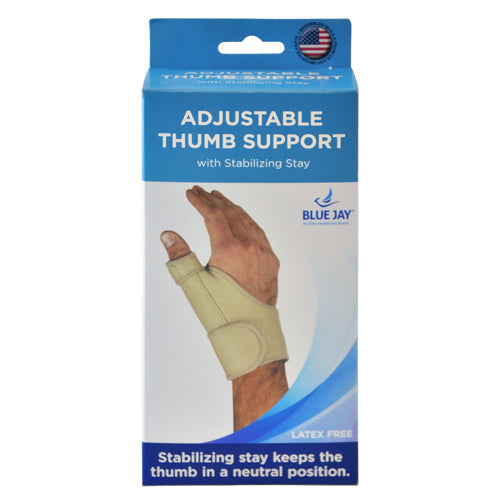 Blue Jay Beige Thumb Support Brace with Stabilizing Stay - SM/MD for Left or Right Hand