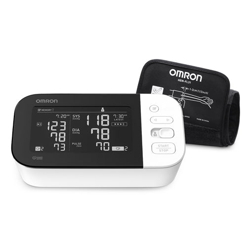 OMRON 10 Series Upper Arm Blood Pressure Monitor - Dual Display, Bluetooth, 2 Users, 200 Memory