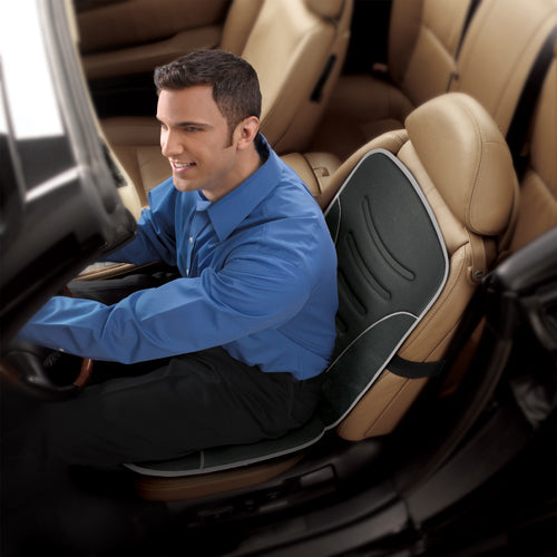 ObusForme Heated Car Seat Cushion for Back & Lumbar Support - 12V Plug-in