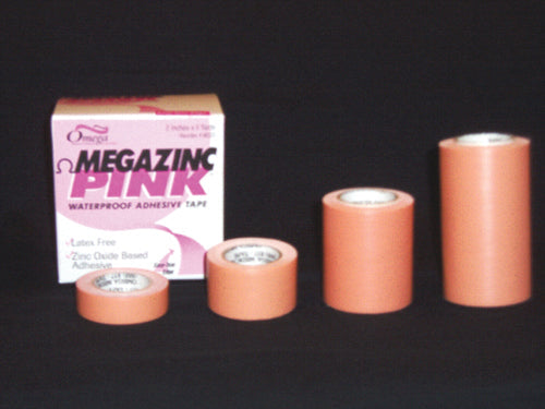 Megazinc Pink Zinc Oxide Tape 1 Inch x 5 Yards - Gentle Wound Care & Protection