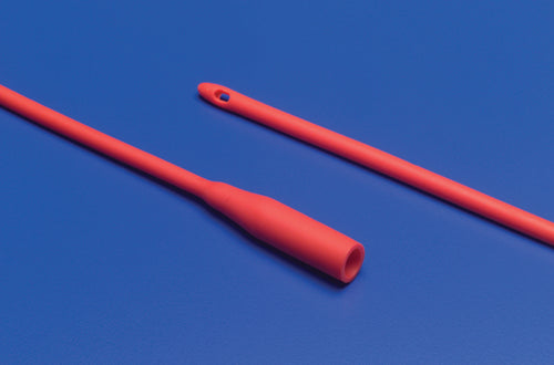 Red Rubber Robinson Catheter, 18Fr, Radiopaque, Two Eyes, Smooth Tip - Pack of 10