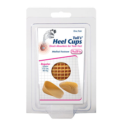Tuli's Regular Heel Cups for Heel Pain Relief - 1 Pair