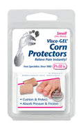 Visco-Gel Corn Cushions with Vitamin E - Small Fabric Sleeves - Pack of 2