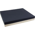 Roscoe Wheelchair Cushion - 18x16x3 Foam Seat Pad with Waterproof Cover, Navy/Gray