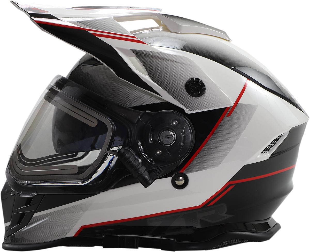 Z1R, Z1R Range Snow Helmet Bladestorm Electric Dual Pane Black/Red/White XS (Part No. 0101-14053)