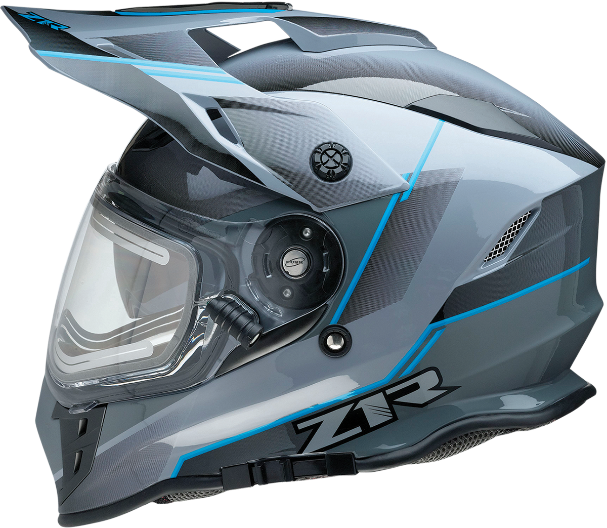 Z1R, Z1R Range Snow Helmet Bladestorm Electric Dual Pane Gray/Black/Blue Small 0101-14060