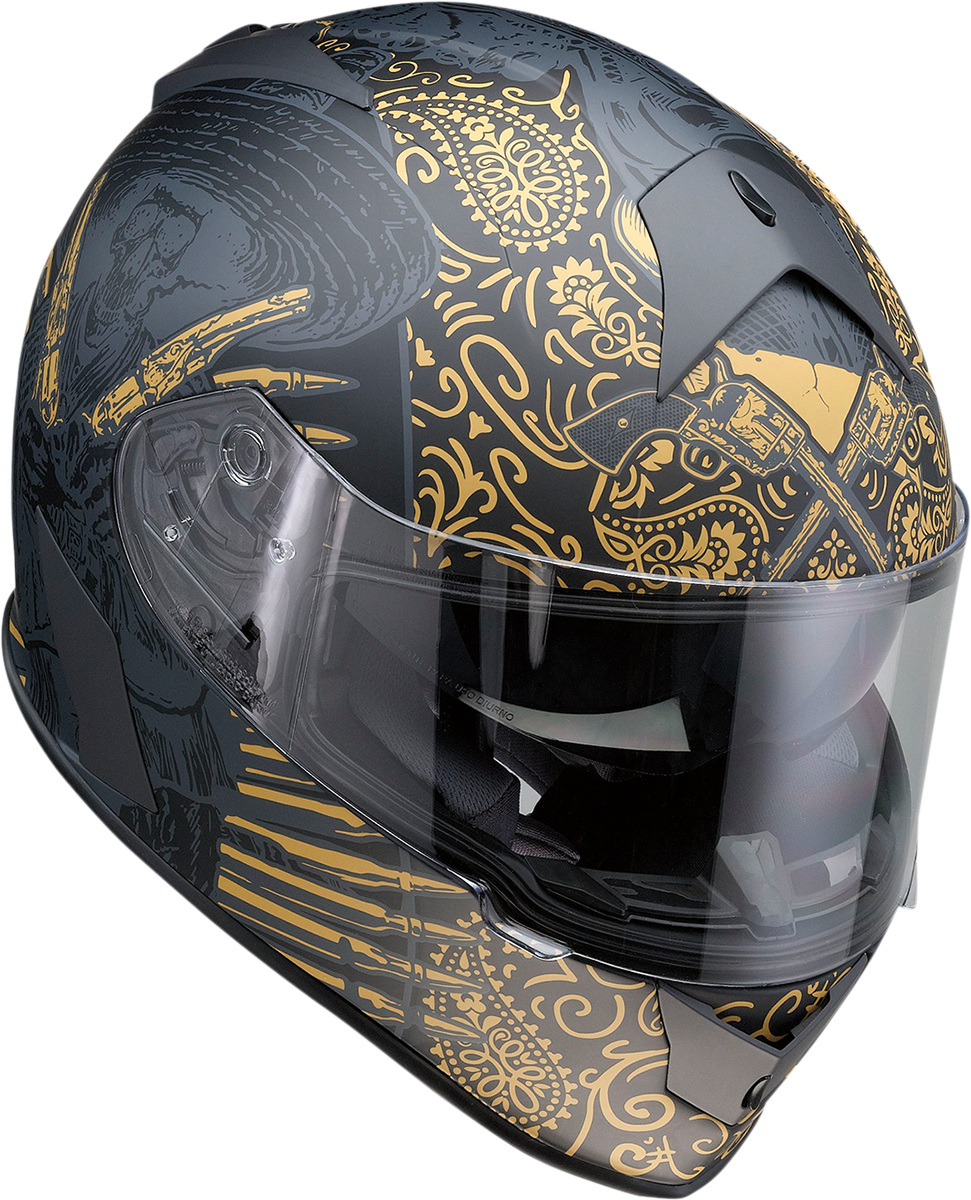 Z1R, Z1R Warrant Helmet - Sombrero Black/Gold Medium (Part Number 0101-14172)