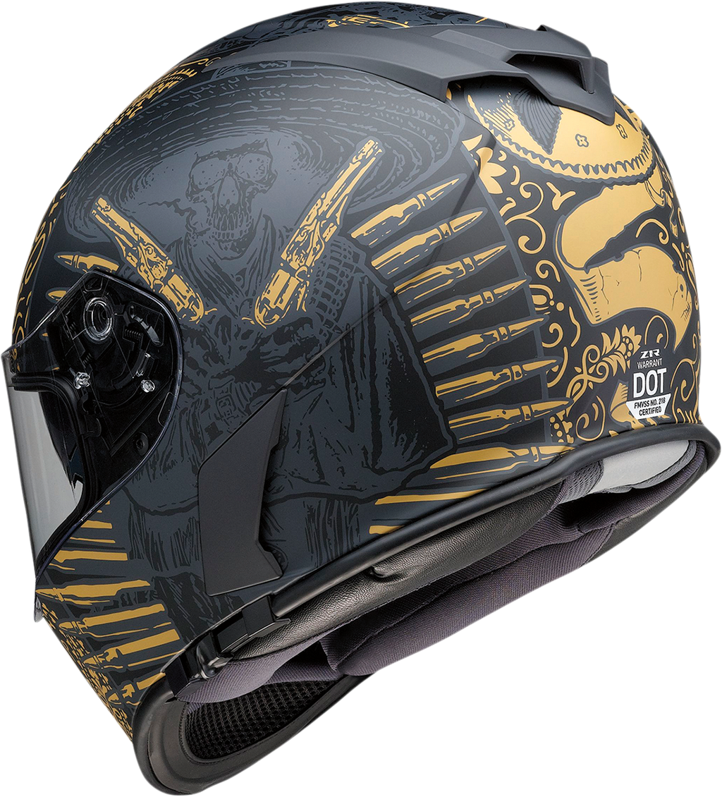 Z1R, Z1R Warrant Helmet - Sombrero Black/Gold Medium (Part Number 0101-14172)