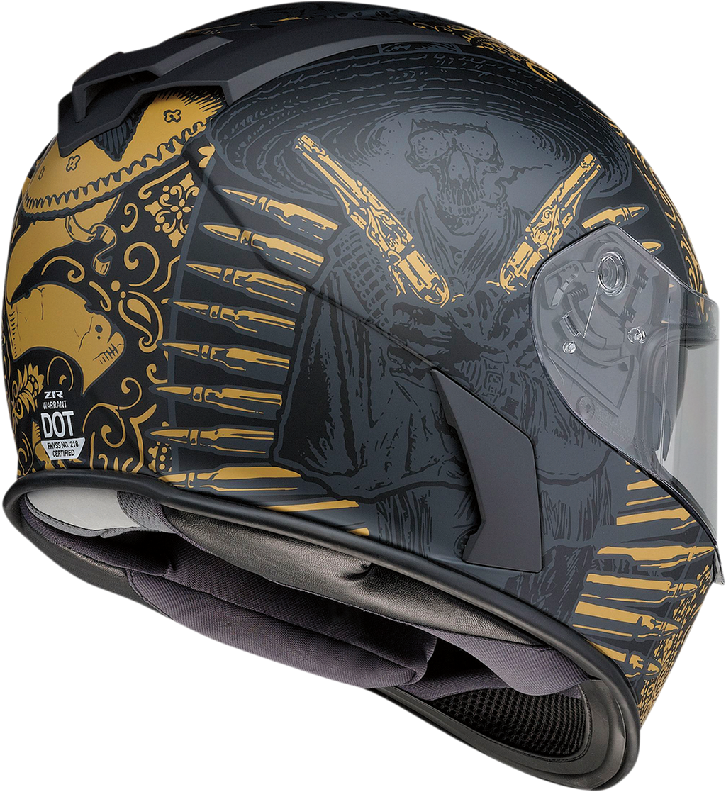 Z1R, Z1R Warrant Helmet - Sombrero Black/Gold Medium (Part Number 0101-14172)