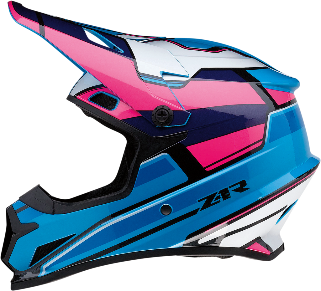 Z1R, Z1R Rise Motorcycle Helmet - Pink/Blue, XL - Part Number 0110-7188