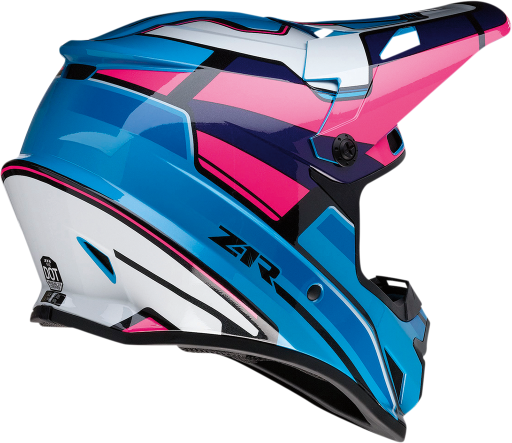 Z1R, Z1R Rise Motorcycle Helmet - Pink/Blue, XL - Part Number 0110-7188