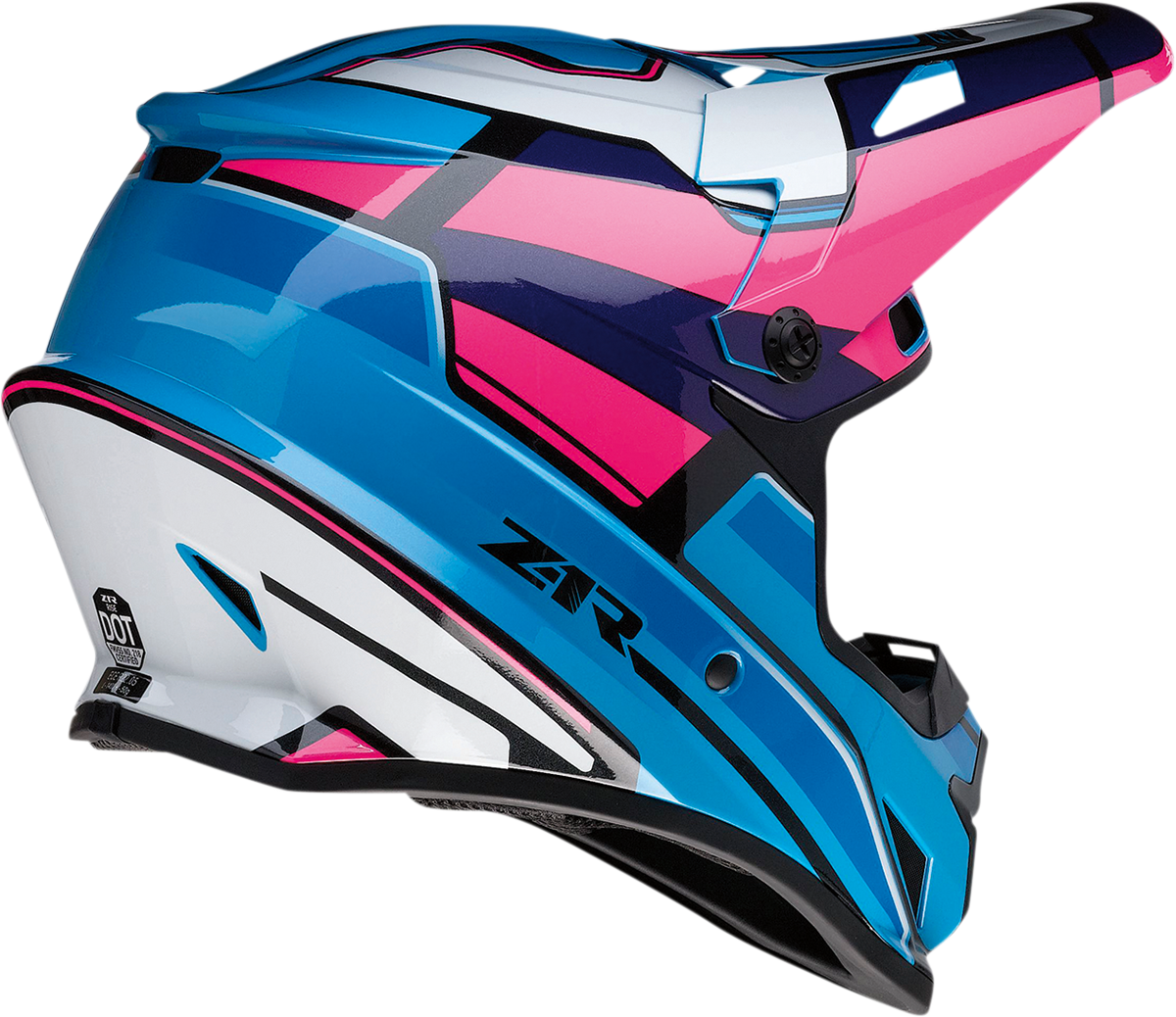 Z1R, Z1R Rise Motorcycle Helmet - Pink/Blue, XL - Part Number 0110-7188