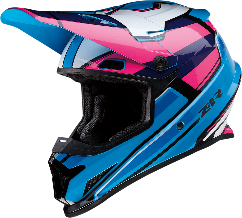 Z1R, Z1R Rise Motorcycle Helmet - Pink/Blue, XL - Part Number 0110-7188
