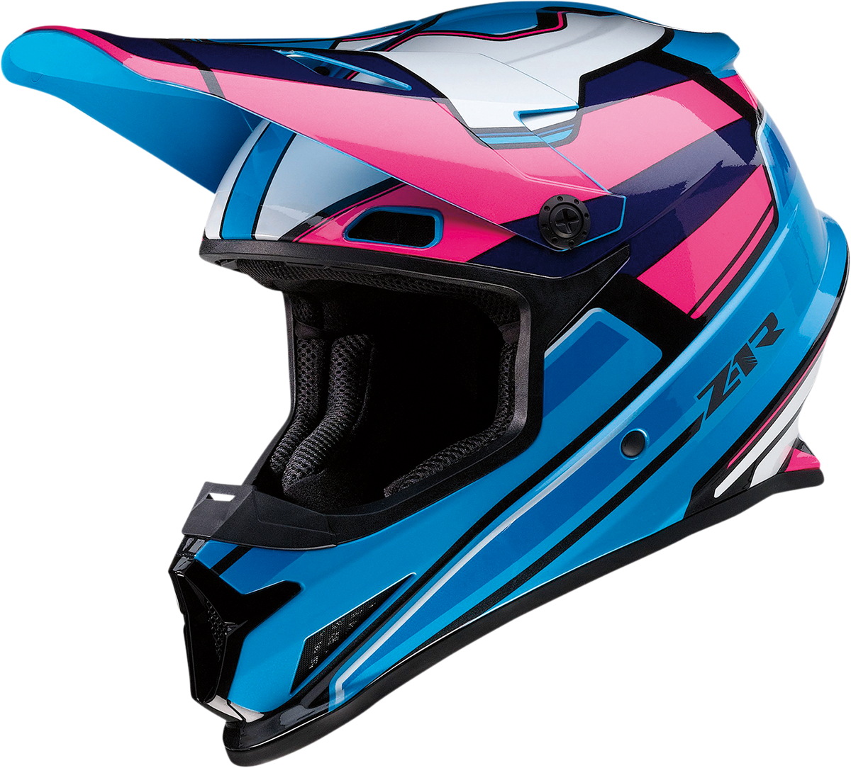 Z1R, Z1R Rise Motorcycle Helmet - Pink/Blue, XL - Part Number 0110-7188