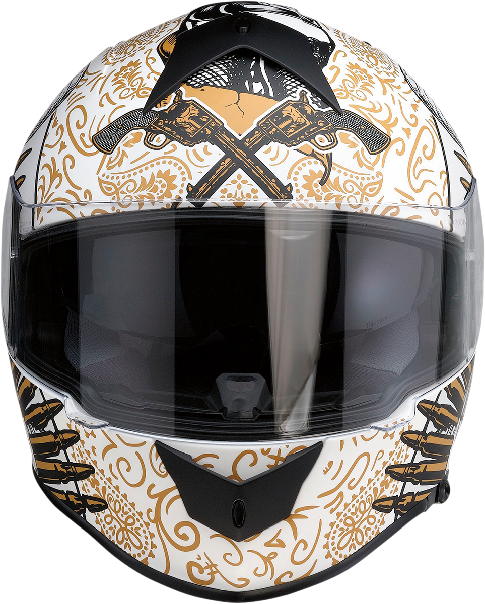 Z1R, Z1R Warrant Helmet Sombrero in White/Gold - 2XL, Part Number 0101-14169
