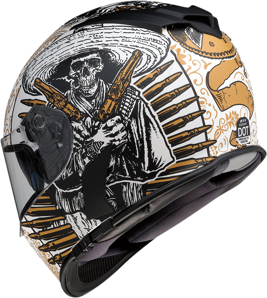 Z1R, Z1R Warrant Helmet Sombrero in White/Gold - 2XL, Part Number 0101-14169