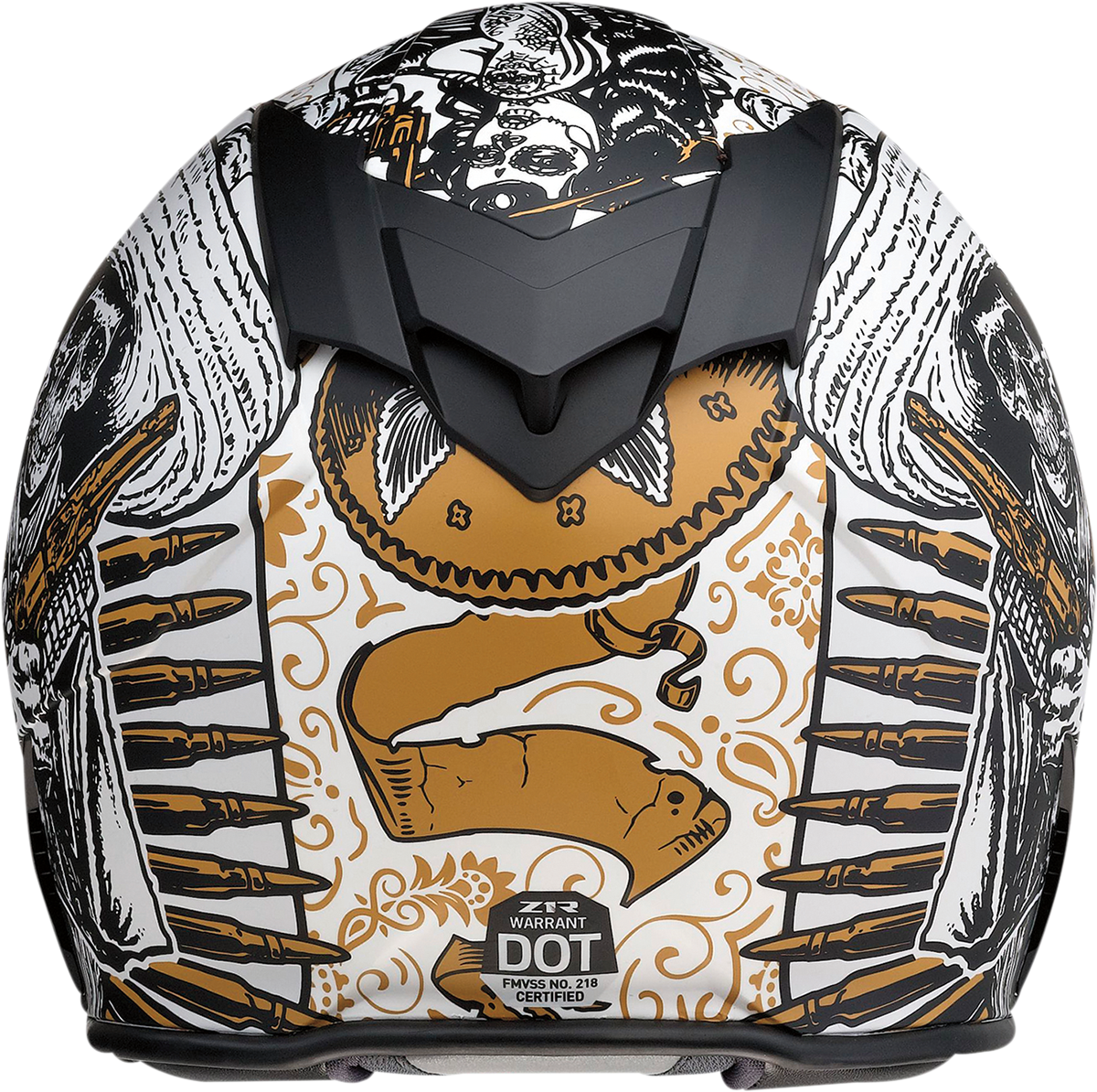 Z1R, Z1R Warrant Helmet Sombrero in White/Gold - 2XL, Part Number 0101-14169