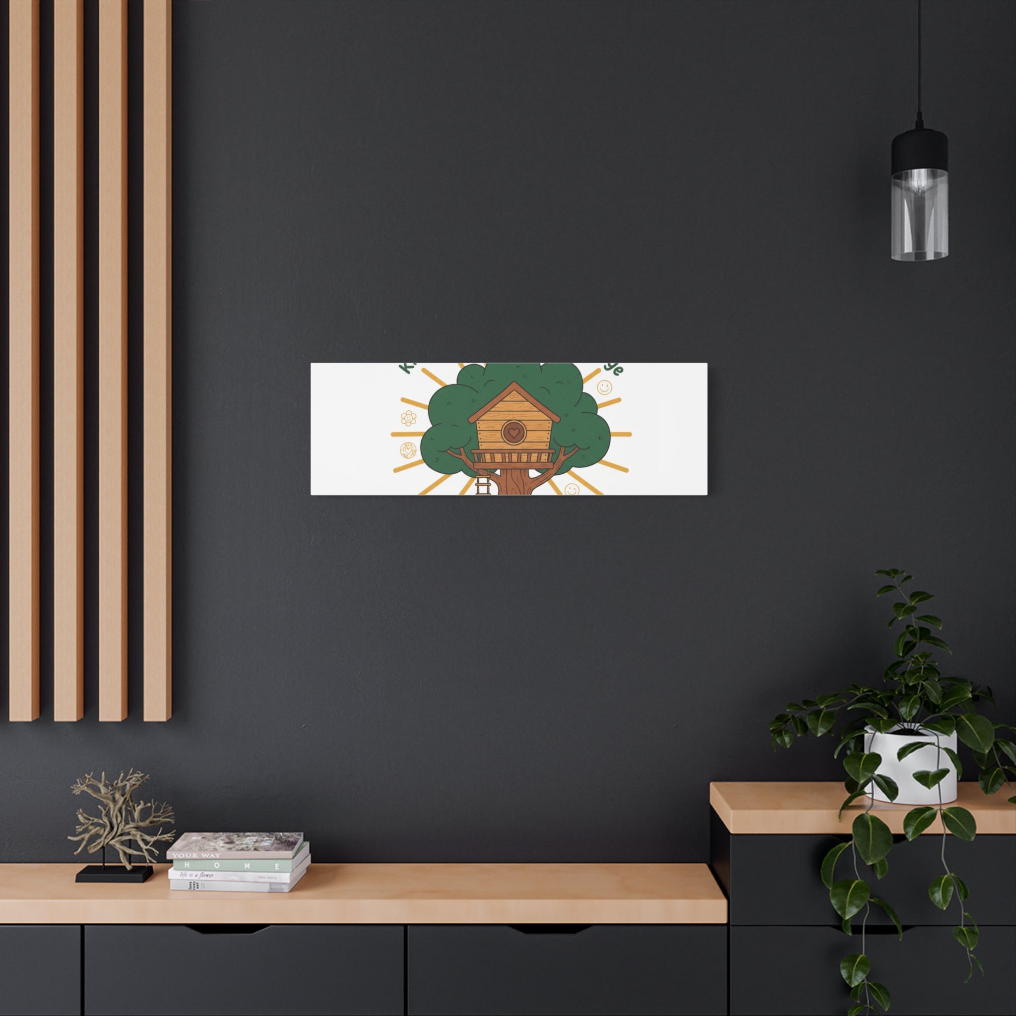 Kindness Is a Universal Language Canvas | Eco Humor, Treehouse Art