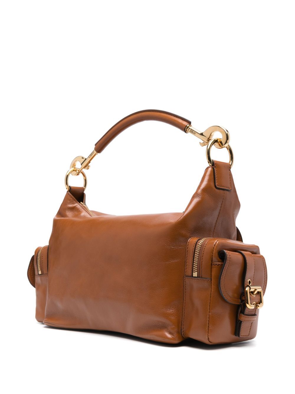 Chloe Women Shiny Leather Camera Bag
