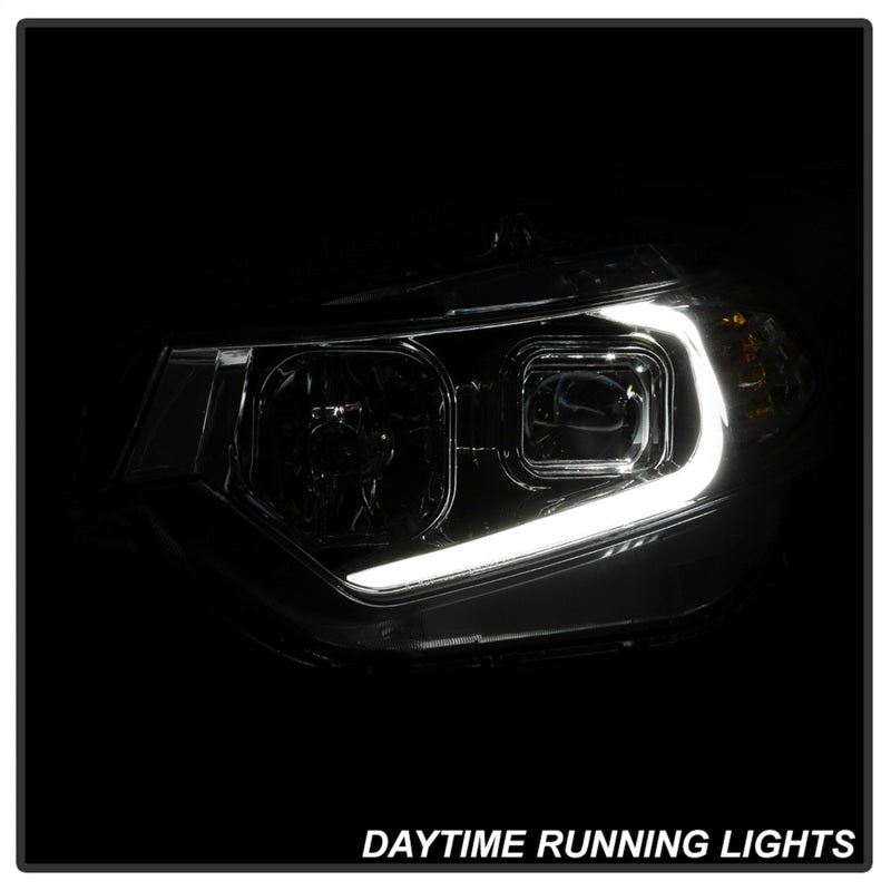 SPYDER xTune 09-14 Acura Projector Headlights - Light Bar DRL - Chrome (PRO-JH-ATSX09-LB-C) 9042225