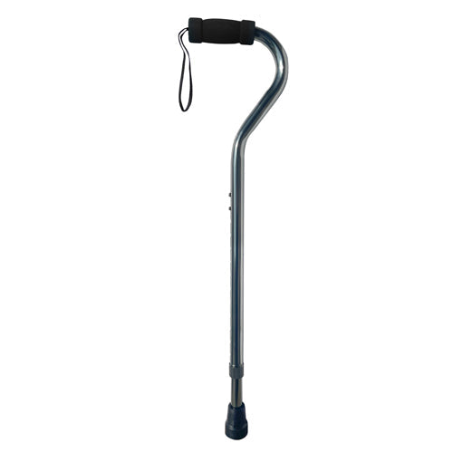 Bariatric Aluminum Cane - 600 lb Capacity, Adjustable, Soft Grip - Slate Gray