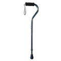 Bariatric Aluminum Cane - 600 lb Capacity, Adjustable, Soft Grip - Slate Gray