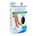 Microfiber Compression Knee High Stockings 15-20 mmHg - Black - Moderate Support
