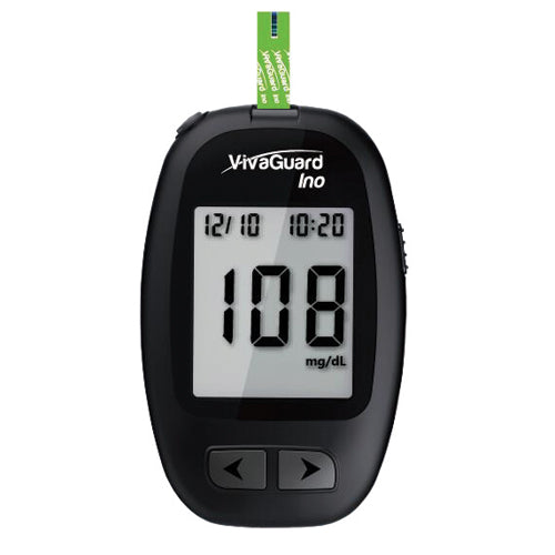 VivaGuard Ino Blood Glucose Meter, No Coding | 900 Test Memory