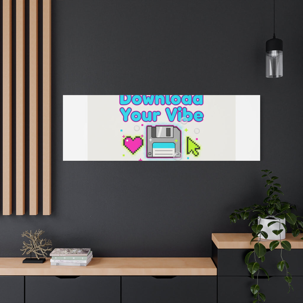 Download Your Vibe Canvas | Y2K Retro Tech, Pixel Floppy Disk Poster