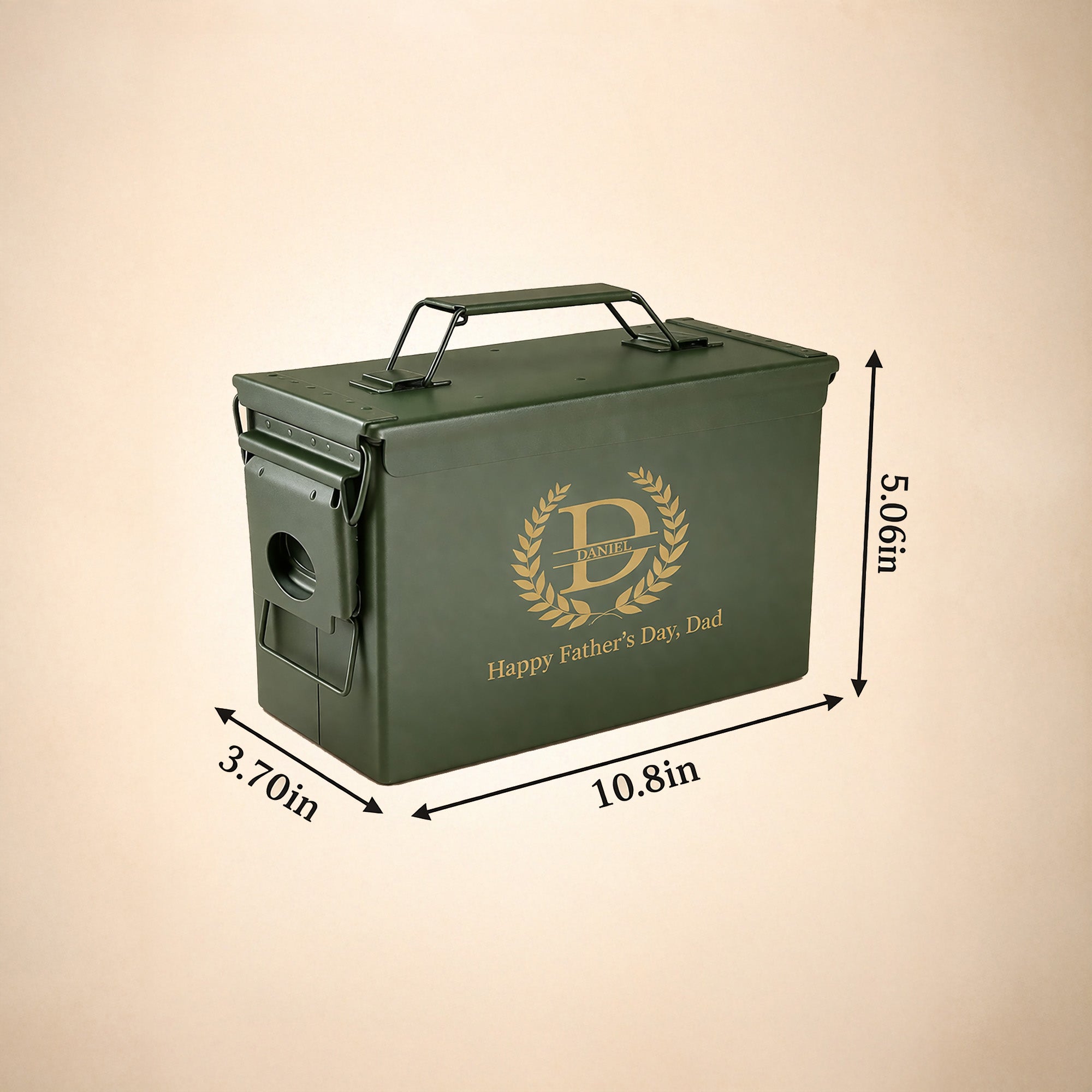 Personalized Ammo Box with Engraved Name – Custom Metal Box Gift for Him