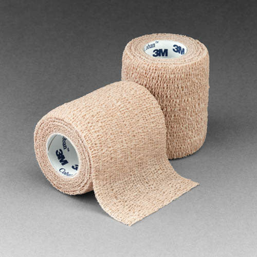 Coban Tan Self-Adherent Wrap 1 x 5 Yd Bx/30 - Compression & Support