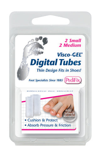 Visco-GEL All-Gel Digital Tubes - Small & Medium Toe Protectors - 2 Pack