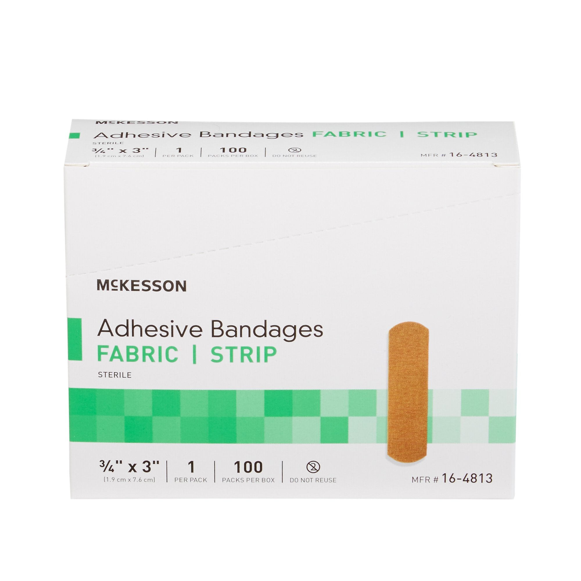 McKesson Tan Adhesive Strip, 3/4 x 3 Inch 16-4813
