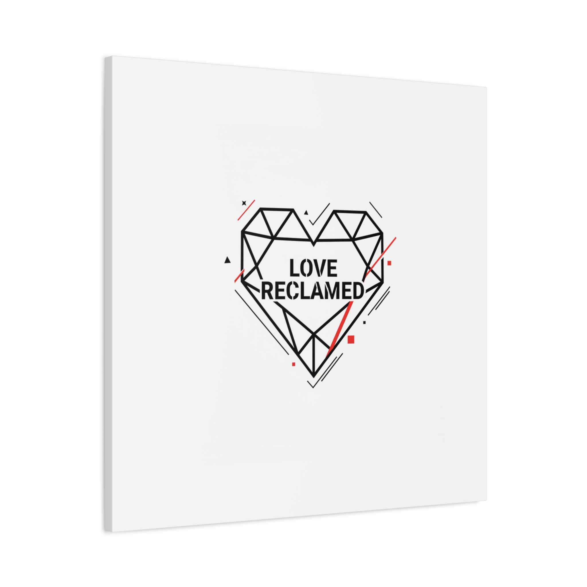 Love Reclaimed Canvas | modern heart design, minimalist love icon