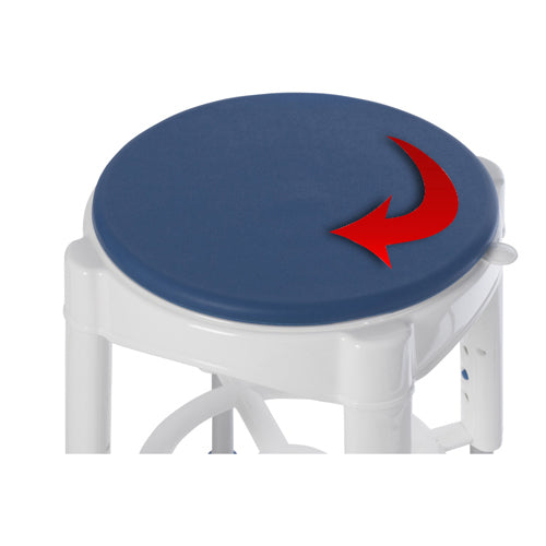 Swivel Shower Stool with Rotating Padded Seat, Adjustable Height, 450 lbs Capacity