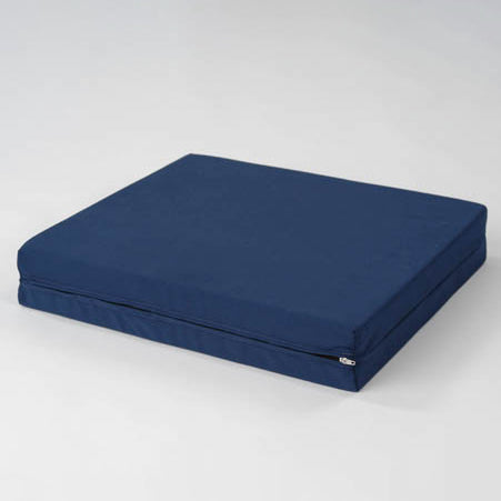 Wheelchair Cushion 18 x 16 x 2 Inch Blue - Convoluted Foam with Breathable Cover