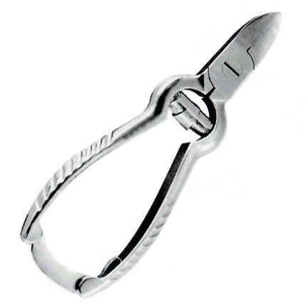 Stainless Steel Toe Nail Clipper - 5.5" Barrel Spring Concave Jaw for Thick Nails