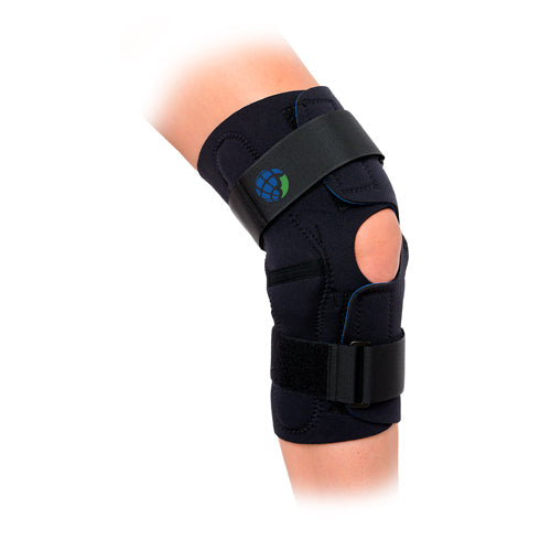 Wrap-Around Hinged Knee Brace 3XL (21-24" Knee Circumference) - Medial/Lateral Support for Sprains & Strains