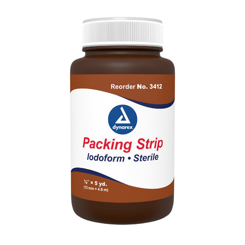 Iodoform Gauze Packing Strips - 1/2 Inch x 5 Yards - Wound Packing & Nasal Use