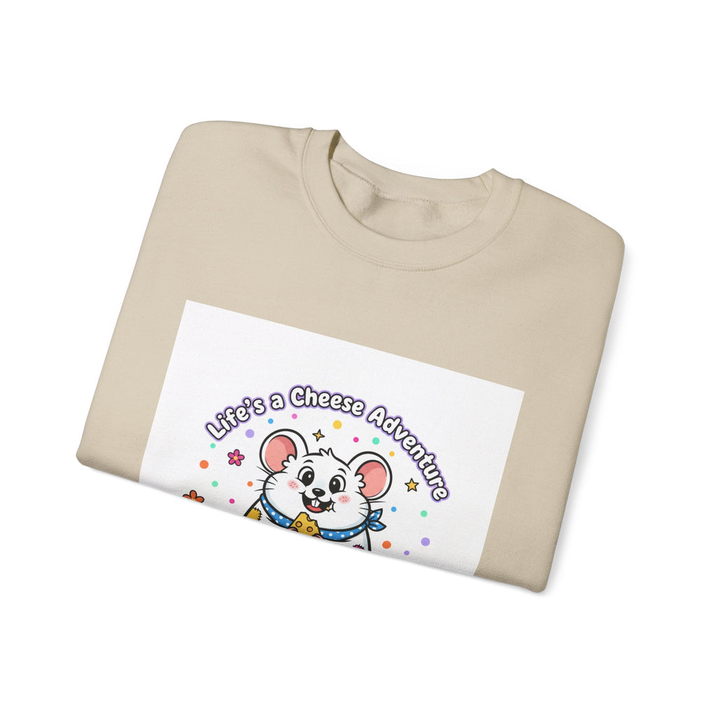 Mouse Cheese Adventure Sweatshirt | Rodent-Core, quirky animal pride